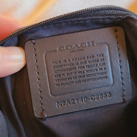 Coach C2853 Rori Silver/Blue Pebble Leather shoulder bag - Picture 2 of 12